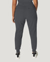 Dark Pewter - White Cross V-Tess Women's 7 Pocket Yoga Waist Cargo Jogger Scrub Pant for Nursing