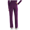 Sugar Plum - White Cross CRFT Women's Bootcut Scrub Pant - Back View