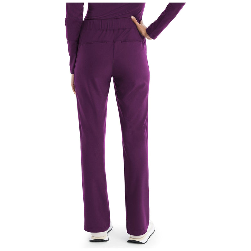 Sugar Plum - White Cross CRFT Women's Bootcut Scrub Pant - Back View