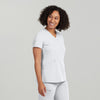 White - White Cross V-Tess Women's 3 Pocket V-Neck Scrub Top for Nursing