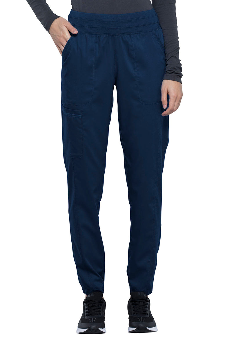 Navy - Cherokee WW Revolution Women's Scrub Pants - Front View