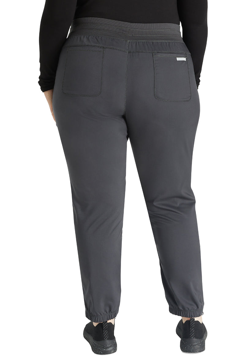 Pewter - Cherokee WW Revolution Women's Scrub Pants - Back View