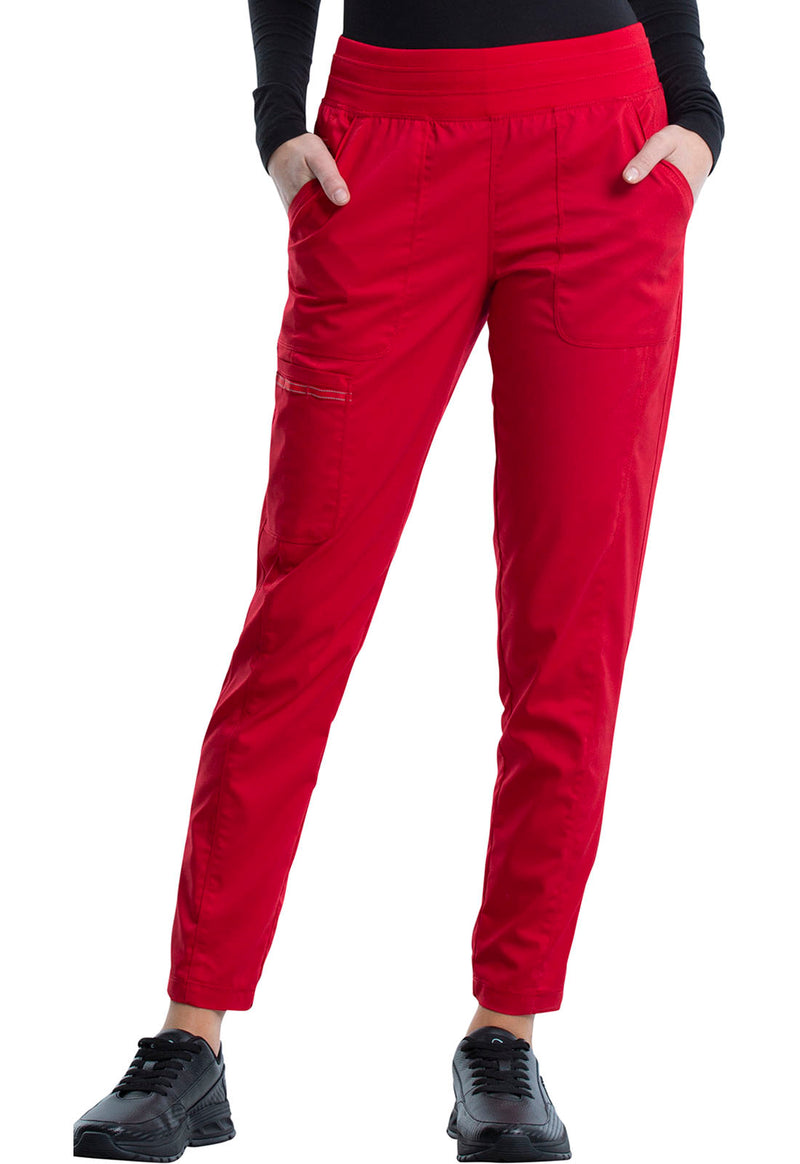 Red - Cherokee WW Revolution Women's Scrub Pants - Front View