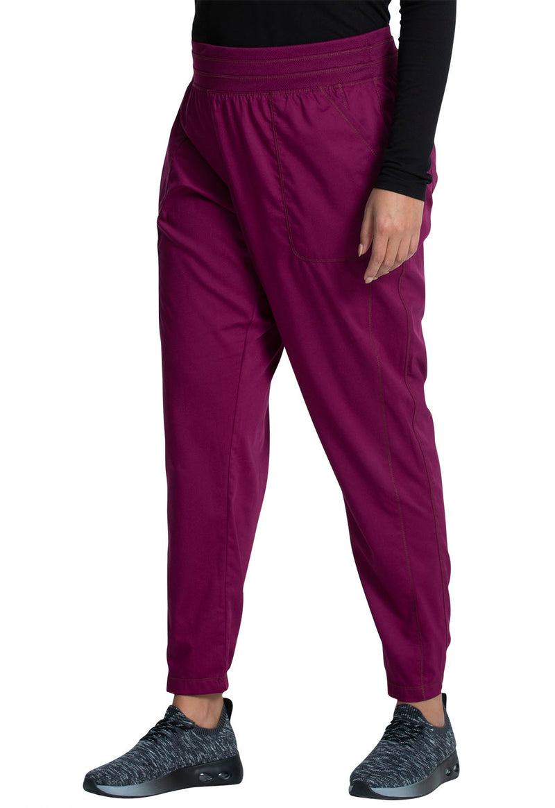 Wine - Cherokee Cherokee WW Revolution Women's Scrub Pants - Left Side View