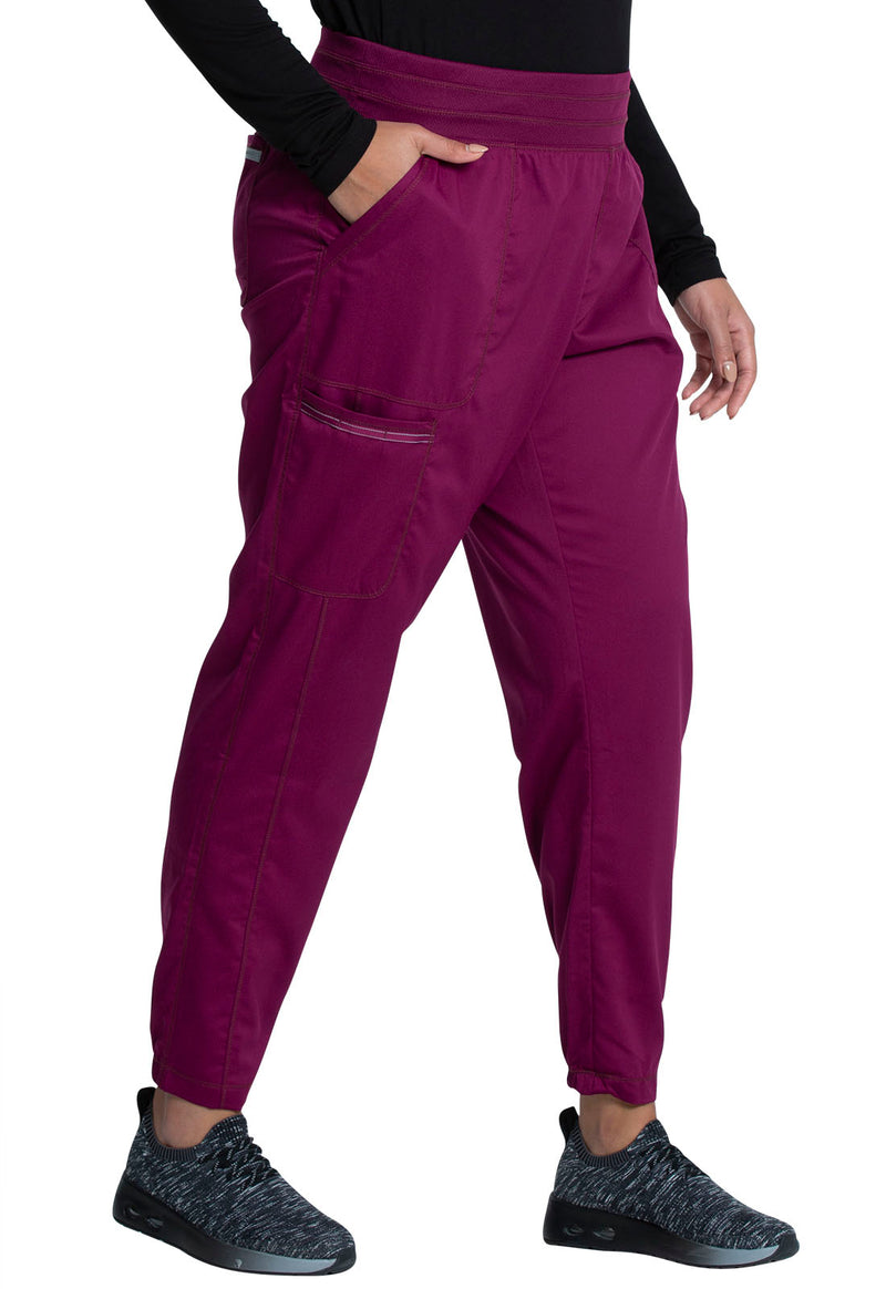 Wine - Cherokee Cherokee WW Revolution Women's Scrub Pants - Right Side View
