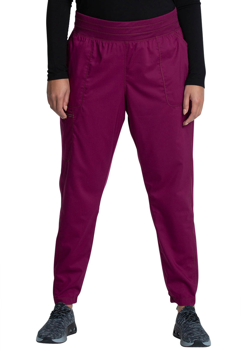 Wine - Cherokee WW Revolution Women's Scrub Pants - Front View