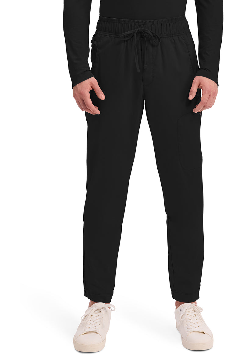 Black - Cherokee WW Revolution Men's Scrub Pants - Front View