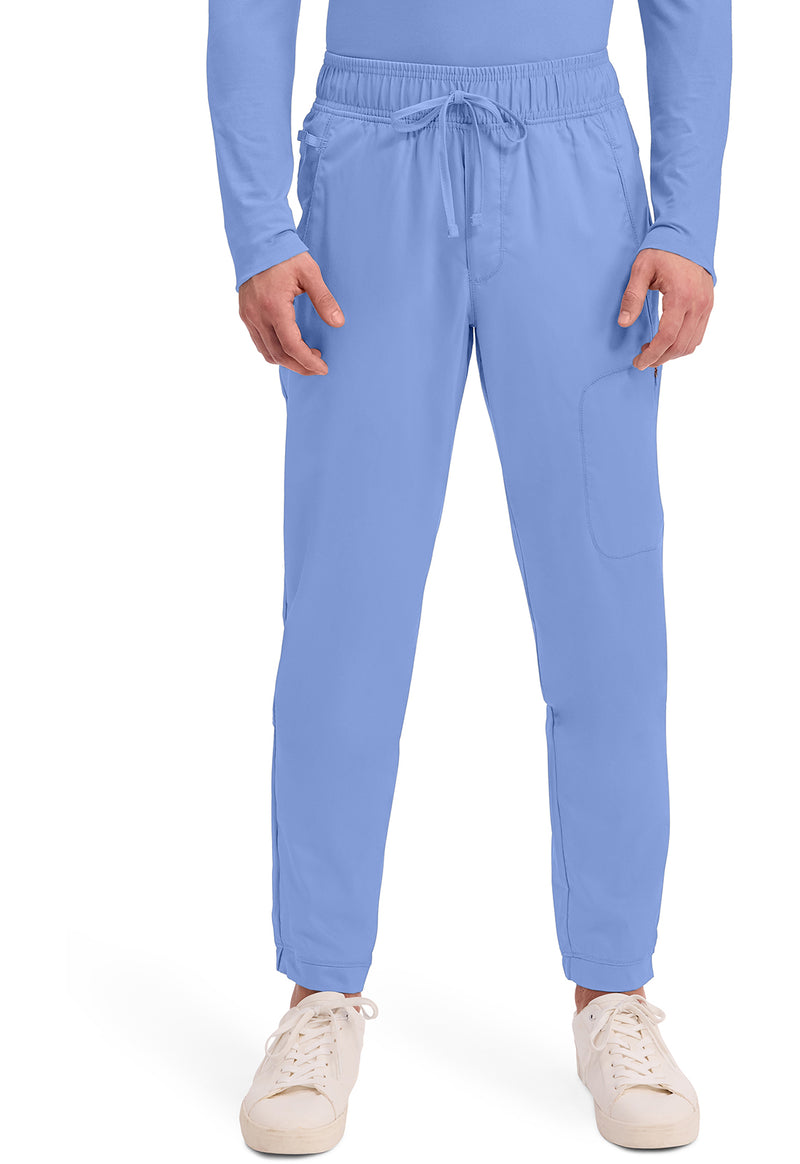 Ciel Blue - Cherokee WW Revolution Men's Scrub Pants - Front View