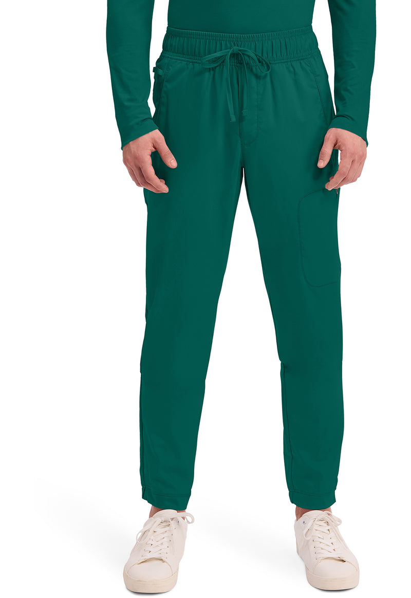 Hunter Green - Cherokee WW Revolution Men's Scrub Pants - Front View