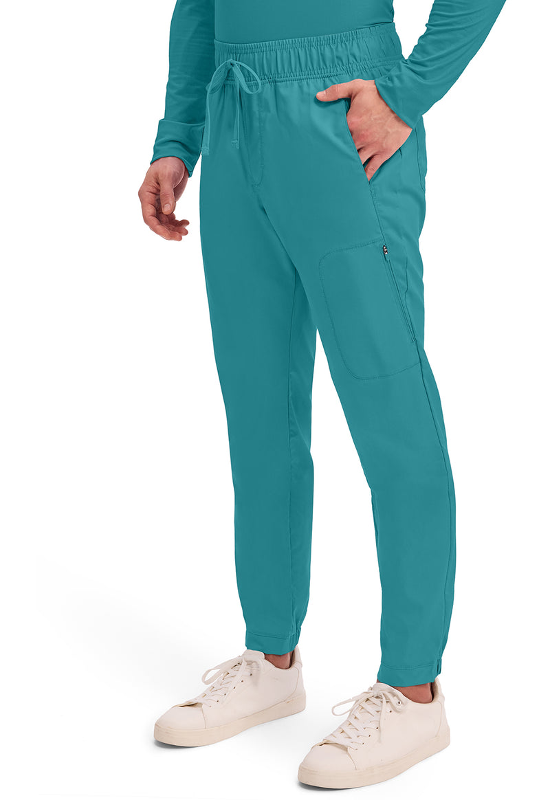 Teal Blue - Cherokee Cherokee WW Revolution Men's Scrub Pants - Left Side View