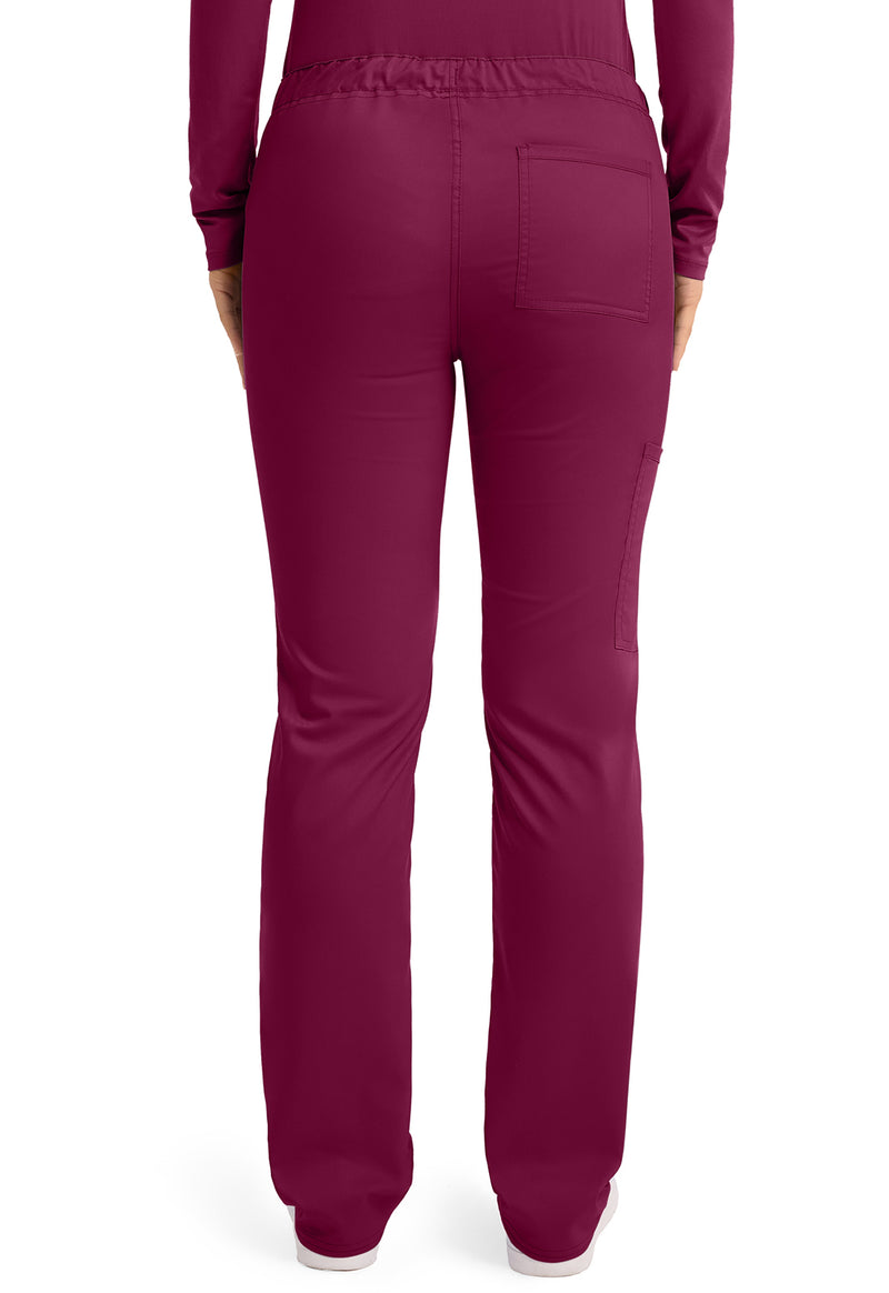 Wine - Cherokee WW Revolution Unisex Scrub Pants - Back View
