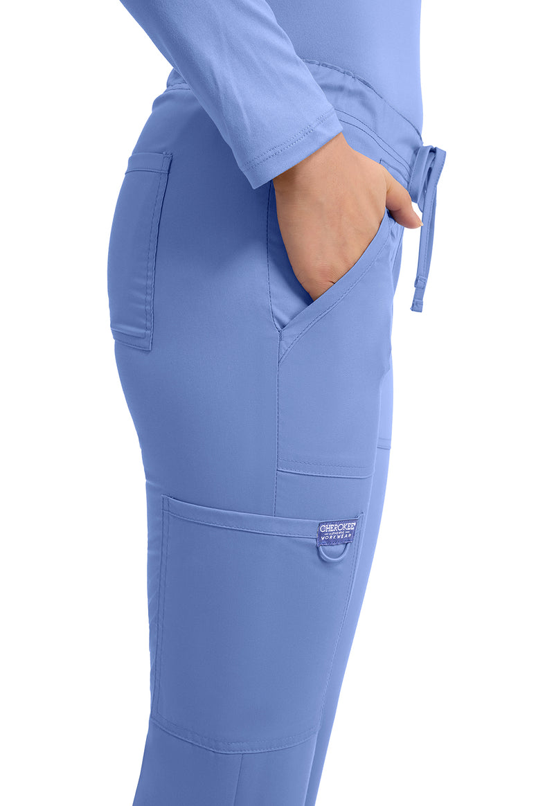 Ciel Blue - Cherokee Cherokee WW Revolution Unisex Scrub Pants - Detail 2 View