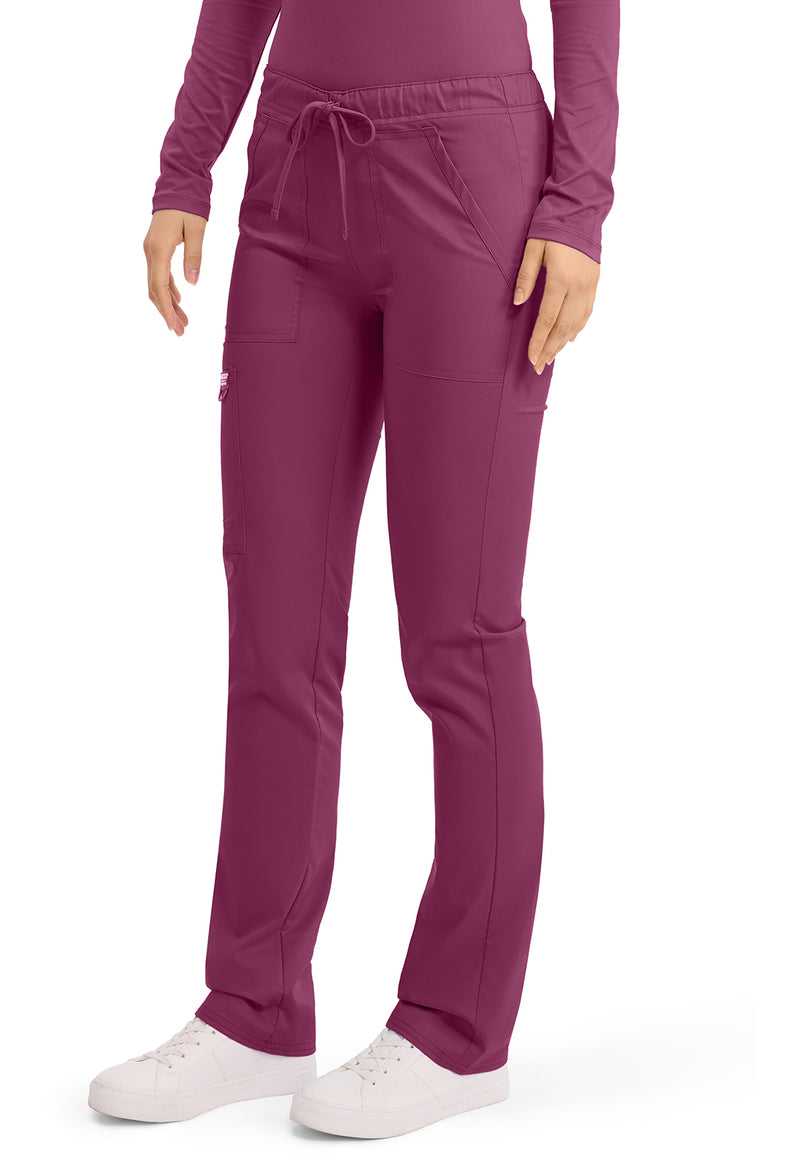 Wine - Cherokee Cherokee WW Revolution Unisex Scrub Pants - Left Side View