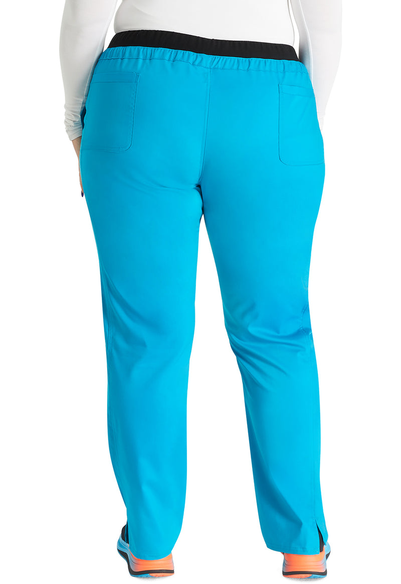 Azure Blue - Cherokee WW Revolution Women Scrub Pants - Back View