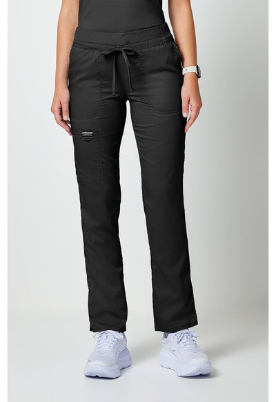 Women's Mid Rise Tapered Leg Drawstring Scrub Pants