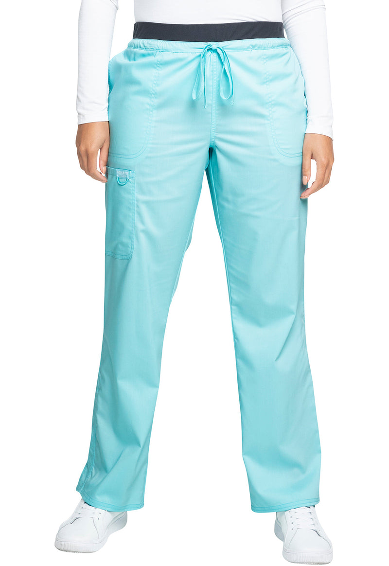 Crystal Beach - Women's Mid Rise Tapered Leg Drawstring Scrub Pants