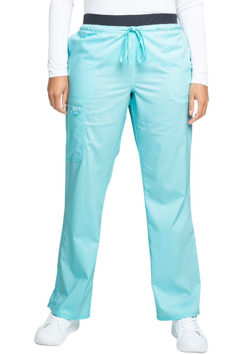 Crystal Beach - Cherokee WW Revolution Women Scrub Pants - Front View