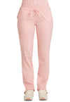 Pink Essence - Women's Mid Rise Tapered Leg Drawstring Scrub Pants