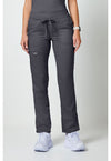 Pewter - Cherokee WW Revolution Women Scrub Pants - Front View