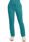 Teal Blue - Cherokee WW Revolution Women Scrub Pants - Front View