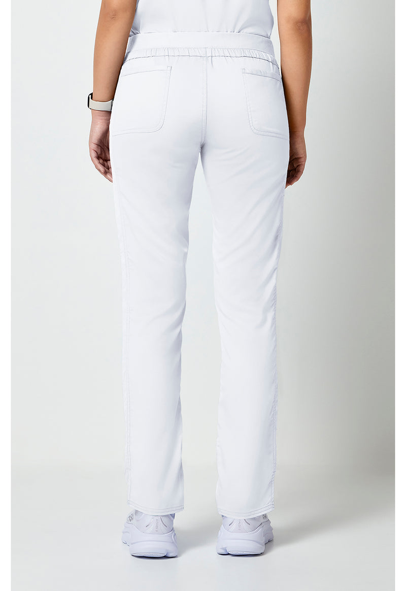 White - Cherokee WW Revolution Women Scrub Pants - Back View