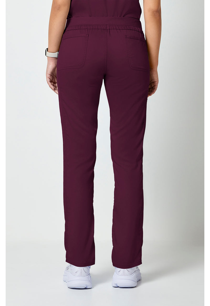 Wine - Cherokee WW Revolution Women Scrub Pants - Back View
