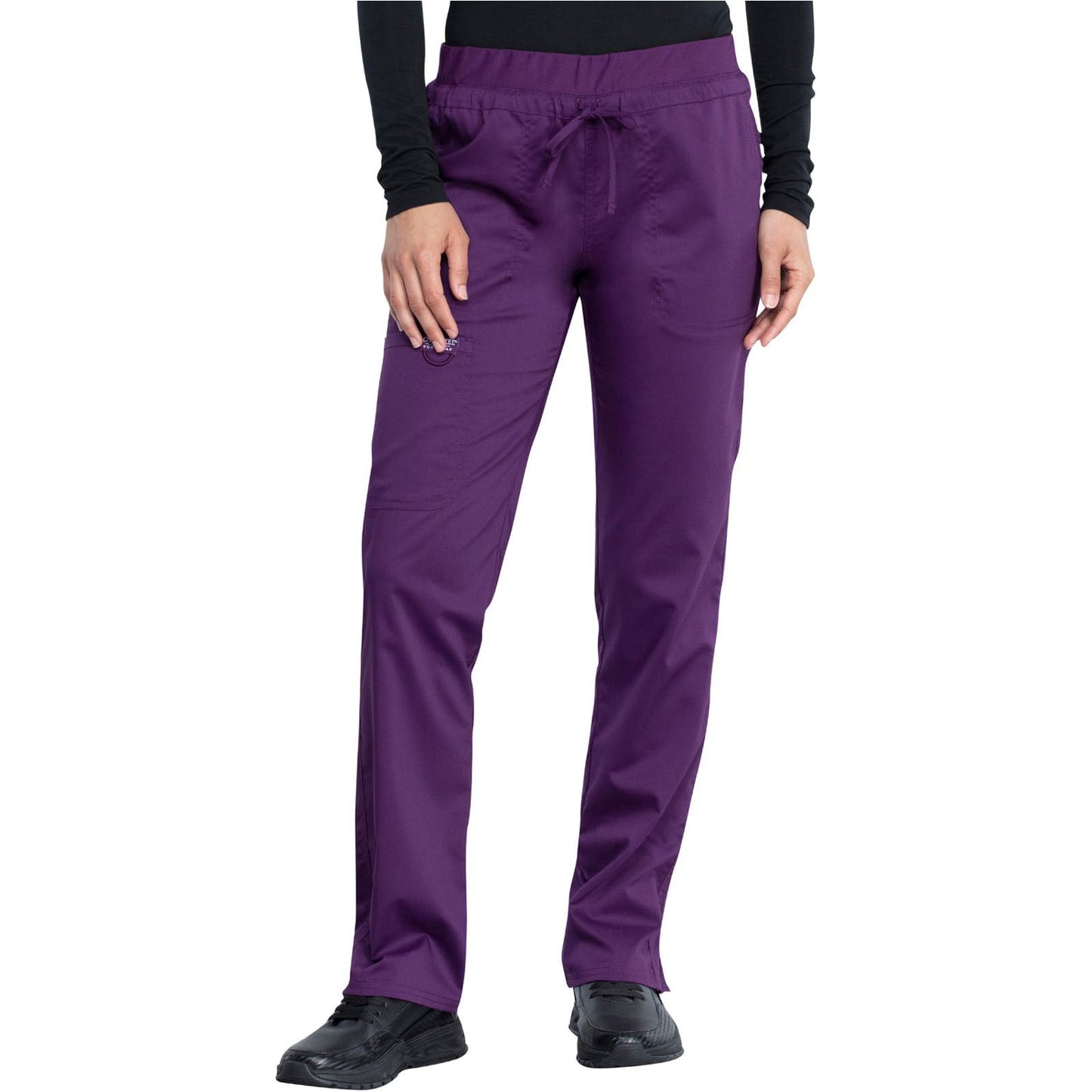 Mid Rise Tapered Leg Drawstring Pant