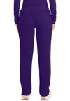 Grape - Women's Mid Rise Tapered Leg Drawstring Scrub Pants – Petite (Back)