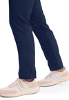 Navy - Women's Mid Rise Tapered Leg Drawstring Scrub Pants – Petite (View 3)