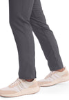 Pewter - Women's Mid Rise Tapered Leg Drawstring Scrub Pants – Petite (View 3)