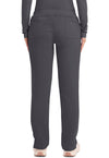 Pewter - Women's Mid Rise Tapered Leg Drawstring Scrub Pants – Petite (Back)