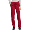 red - Mid Rise Tapered Leg Drawstring Pant