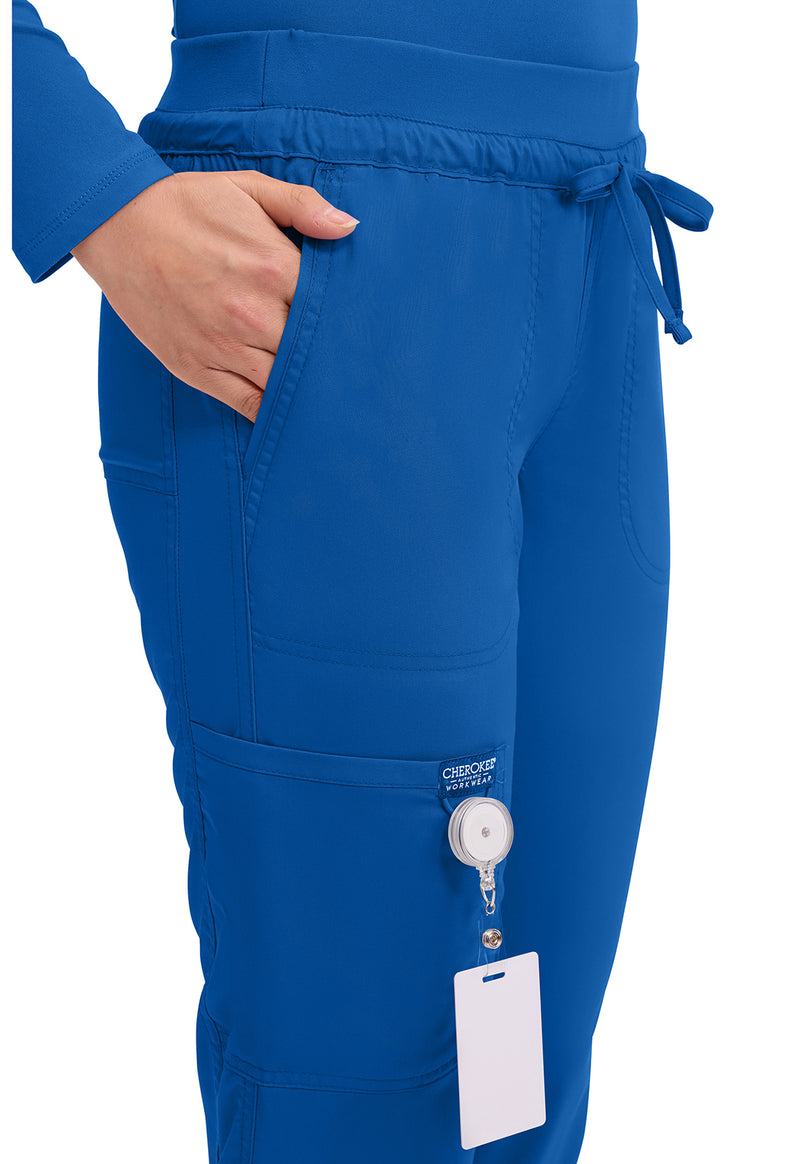 Royal - Women's Mid Rise Tapered Leg Drawstring Scrub Pants – Petite (View 2)