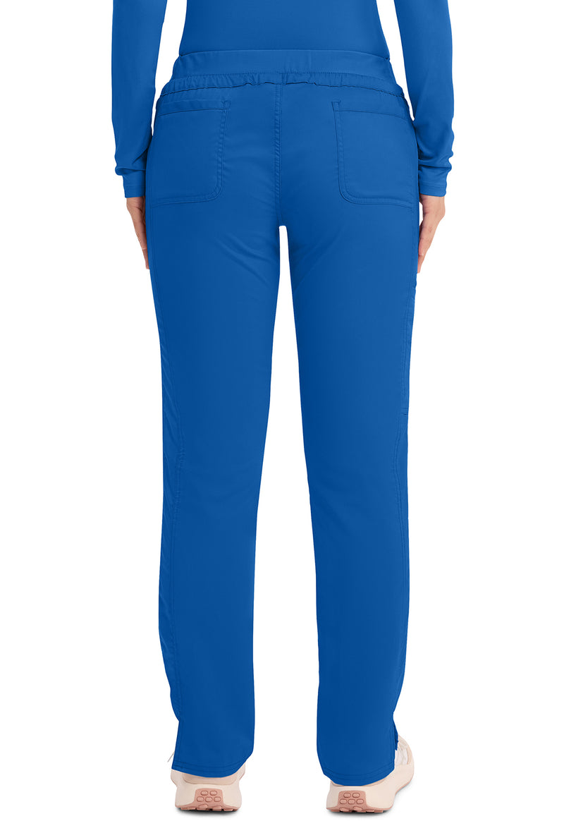 Royal - Women's Mid Rise Tapered Leg Drawstring Scrub Pants – Petite (Back)