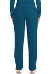 Caribbean Blue - Women's Mid Rise Tapered Leg Drawstring Scrub Pants – Tall (Back)