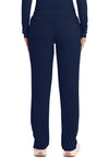 Navy - Women's Mid Rise Tapered Leg Drawstring Scrub Pants – Tall (Back)