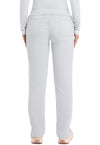 White - Women's Mid Rise Tapered Leg Drawstring Scrub Pants – Tall (Back)