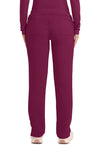 Wine - Women's Mid Rise Tapered Leg Drawstring Scrub Pants – Tall (Back)