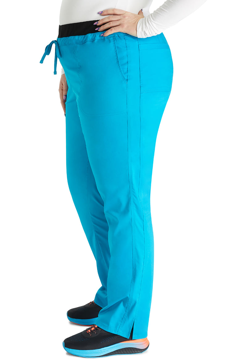 Azure Blue - Cherokee Cherokee WW Revolution Women's Scrub Pants - Left Side View