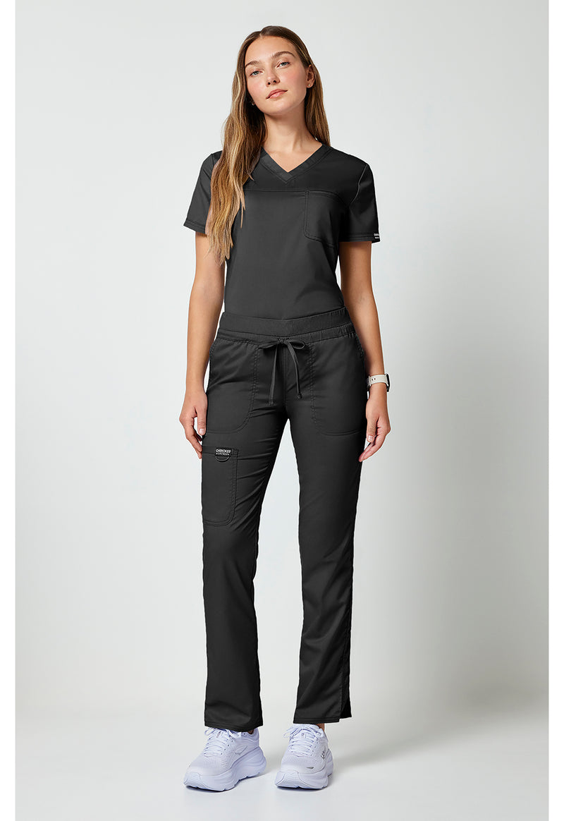 Black - Cherokee Cherokee WW Revolution Women's Scrub Pants - Detail 1 View