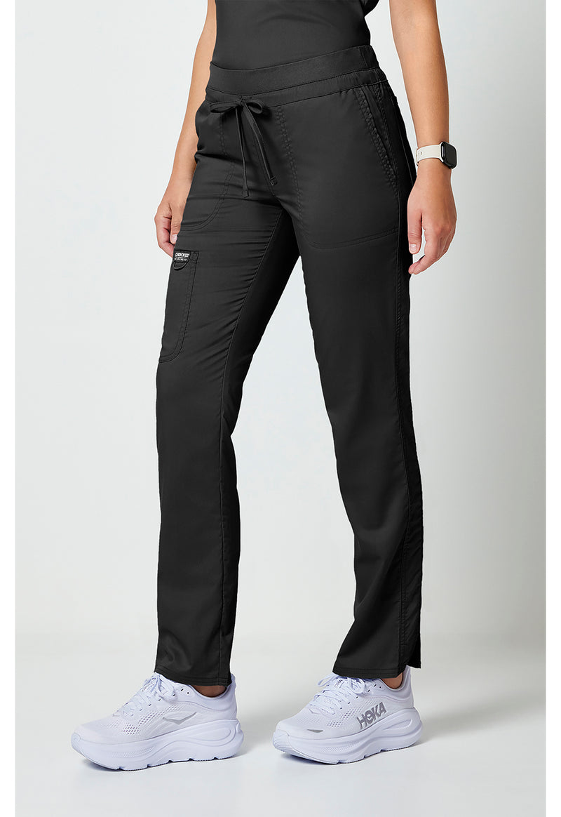 Black - Cherokee Cherokee WW Revolution Women's Scrub Pants - Left Side View
