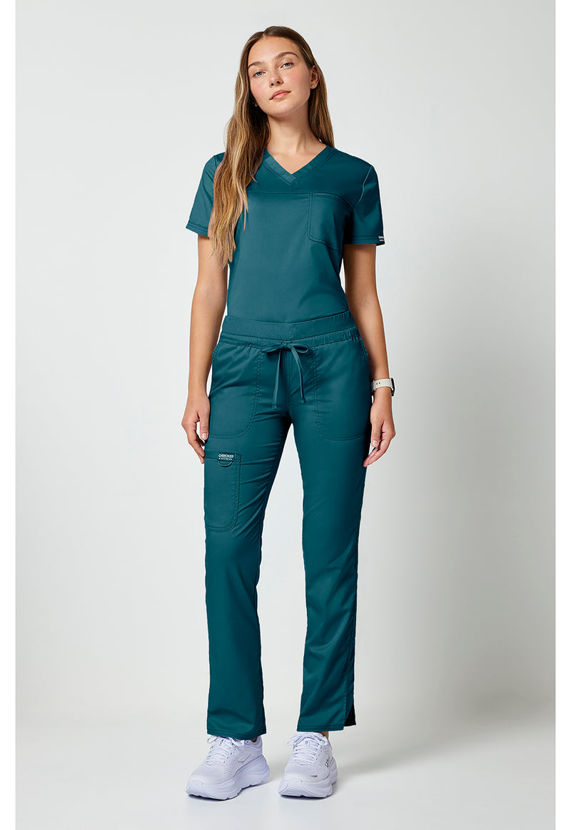 Caribbean Blue - Cherokee Cherokee WW Revolution Women's Scrub Pants - Detail 1 View