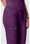 Eggplant - Cherokee Cherokee WW Revolution Women's Scrub Pants - Detail 3 View
