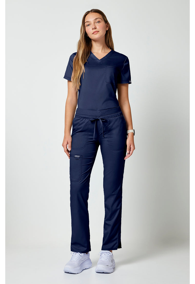 Navy - Cherokee Cherokee WW Revolution Women's Scrub Pants - Detail 1 View