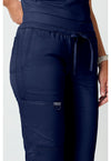 Navy - Cherokee Cherokee WW Revolution Women's Scrub Pants - Detail 3 View