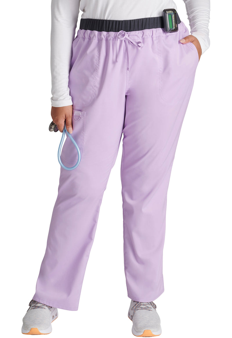 Purple Freesia - Cherokee Cherokee WW Revolution Women's Scrub Pants - Detail 3 View