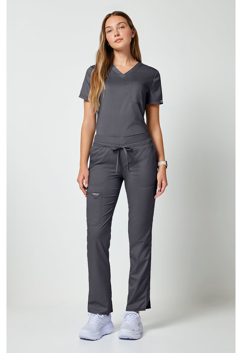 Pewter - Cherokee Cherokee WW Revolution Women's Scrub Pants - Detail 1 View