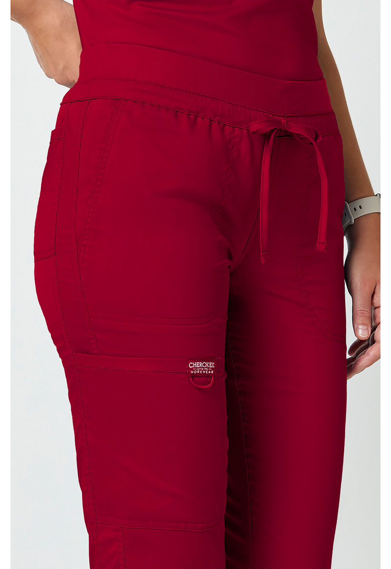 Red - Cherokee Cherokee WW Revolution Women's Scrub Pants - Detail 3 View