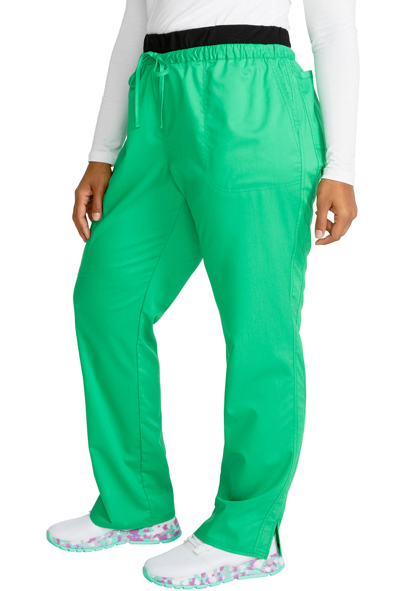Sparkling Jade - Cherokee Cherokee WW Revolution Women's Scrub Pants - Left Side View