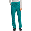 teal blue - Mid Rise Tapered Leg Drawstring Pant
